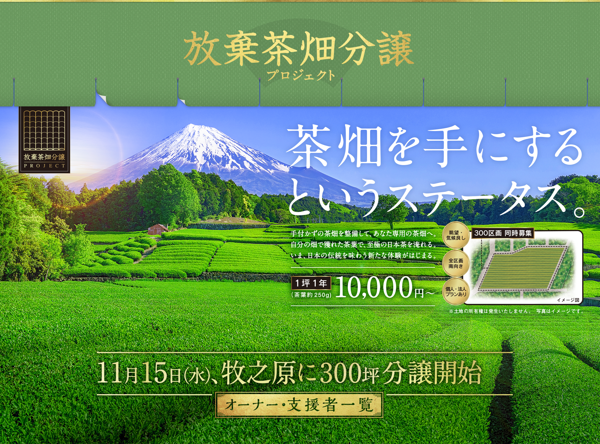 放棄茶畑分譲プロジェクト